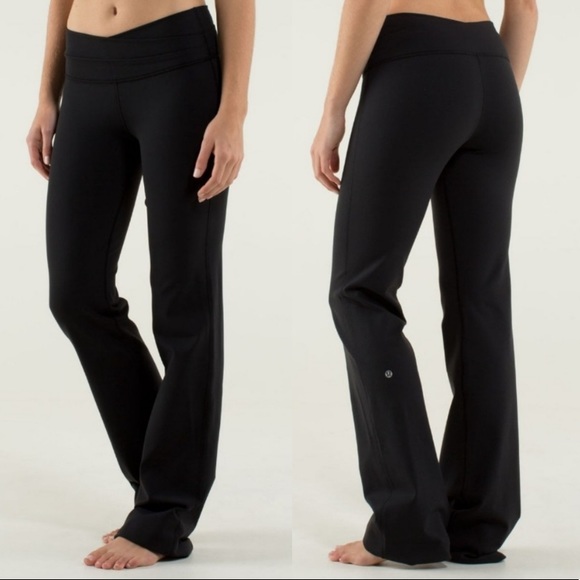 lululemon athletica Pants - Lululemon Crossover Flare Leggings - Black 4 Tall